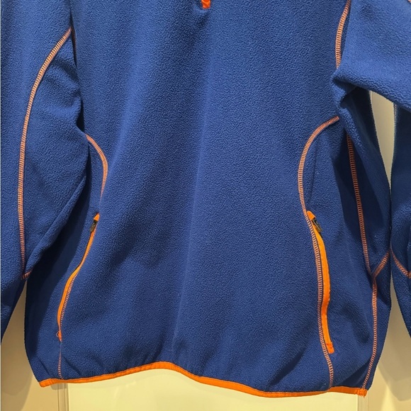 ANTIGUA 1/4 Zip Fleece Size XL Royal Blue & Orange Golf Pullover Pocke… - Picture 4 of 17